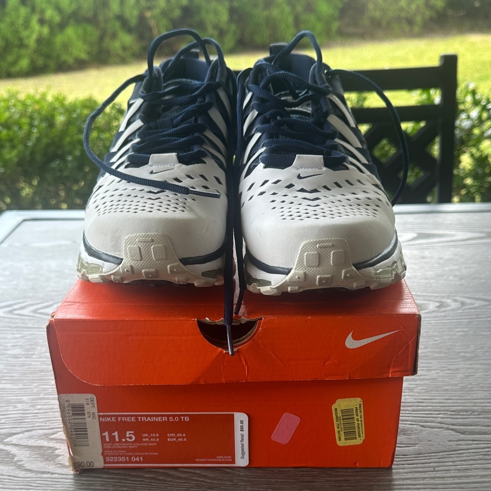Nike Free Trainer 5.0 TB White and Navy Sneakers